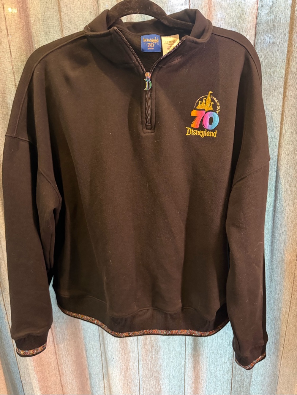 Disney Parks Black 70th Anniversary Pullover Hoodie Sweatshirt